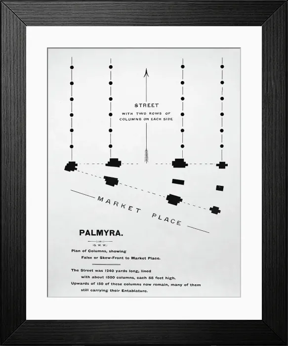 Framed Print : Palmyra Temple site, Syria, Victorian period Framed Print : Palmyra Temple site, Syria, Victorian period