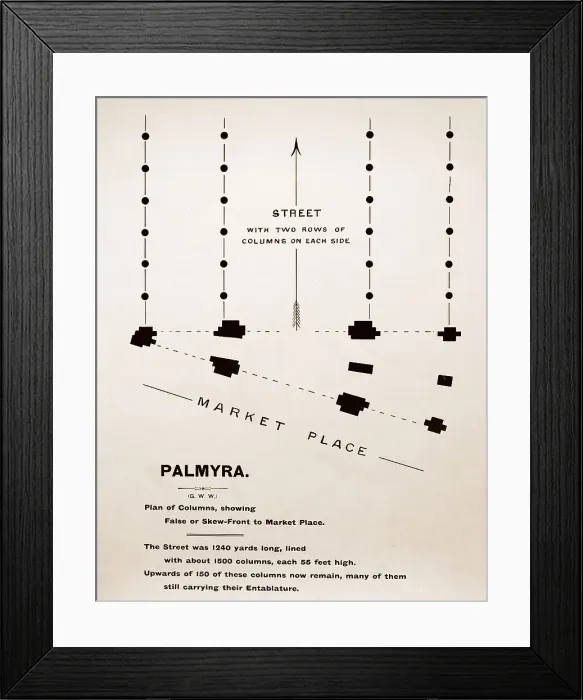 Framed Print : Palmyra Temple site, Syria, Victorian period Framed Print : Palmyra Temple site, Syria, Victorian period