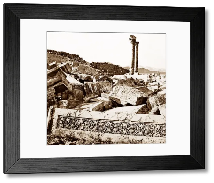 Framed Print : Palmyra Temple site, Syria, Victorian period Framed Print : Palmyra Temple site, Syria, Victorian period