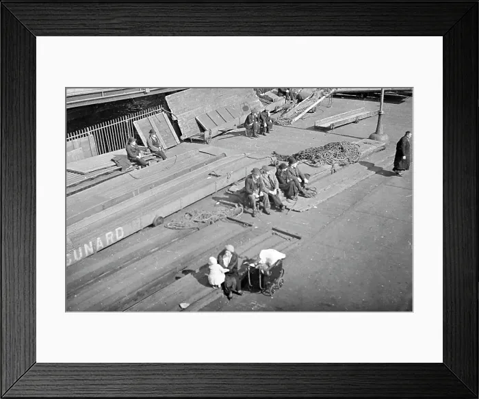 Framed Print : Cunard Quay, Liverpool, early 1900s Framed Print : Cunard Quay, Liverpool, early 1900s