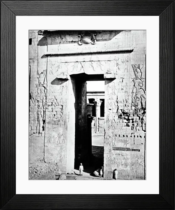 Framed Print : Temple, Edfu, Egypt, Victorian period Framed Print : Temple, Edfu, Egypt, Victorian period
