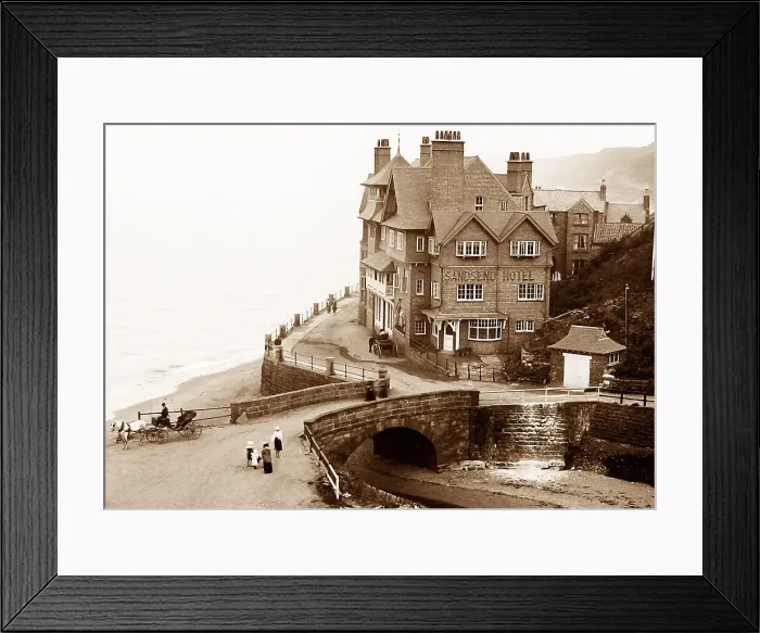 Framed Print : Sandsend near Whitby, Victorian period Framed Print : Sandsend near Whitby, Victorian period