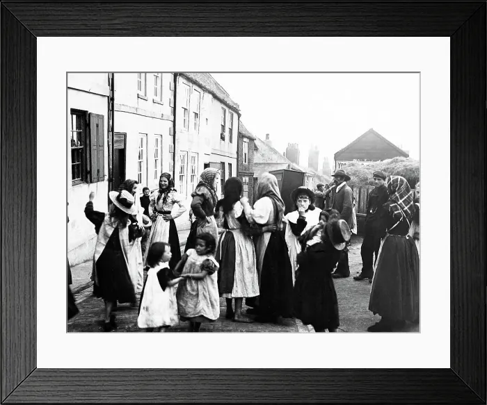 Framed Print : A young people's meeting in Whitby, Victorian period Framed Print : A young people's meeting in Whitby, Victorian period