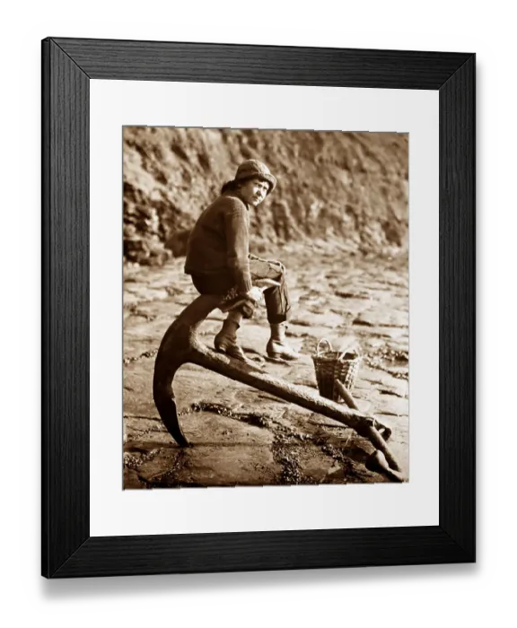 Framed Print : Portrait of a boy fisherman, Whitby, Victorian period Framed Print : Portrait of a boy fisherman, Whitby, Victorian period