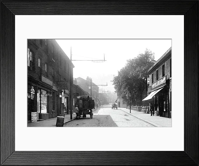 Framed Print : Bridge Street, Ramsbottom, early 1900s