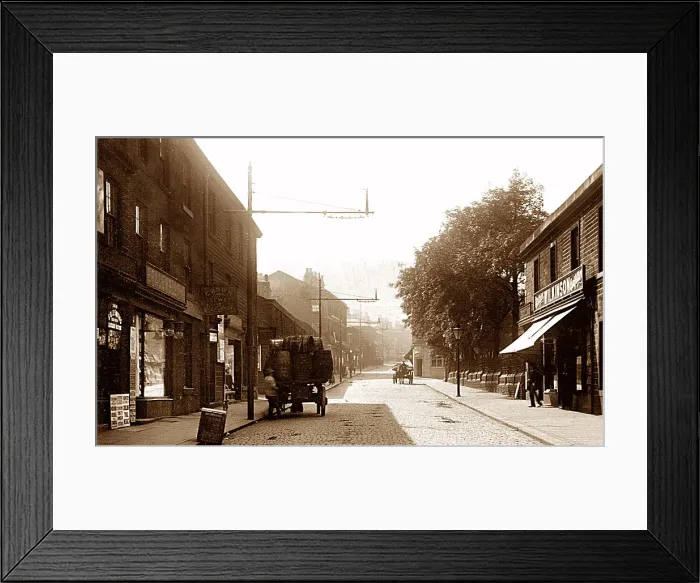 Framed Print : Bridge Street, Ramsbottom, early 1900s Framed Print : Bridge Street, Ramsbottom, early 1900s