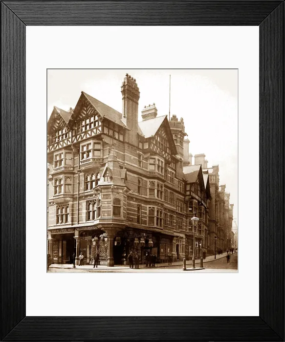 Framed Print : King Street, Nottingham, early 1900s Framed Print : King Street, Nottingham, early 1900s