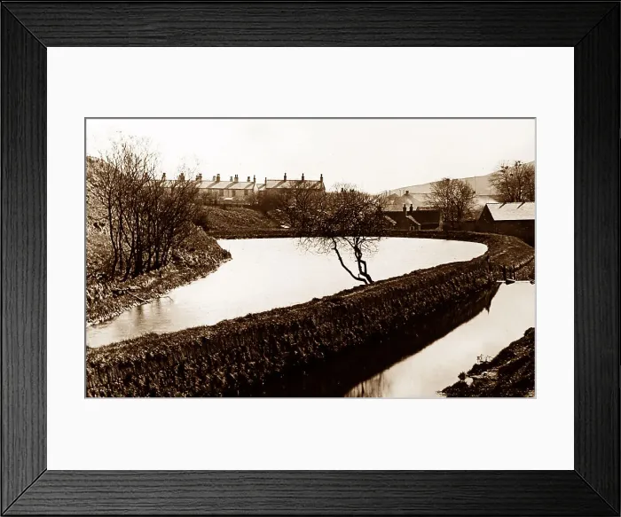 Framed Print : Loveclough Reservoir, early 1900s Framed Print : Loveclough Reservoir, early 1900s