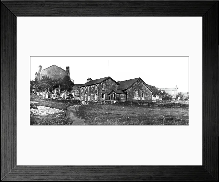 Framed Print : Goodshaw Church and School, early 1900s Framed Print : Goodshaw Church and School, early 1900s