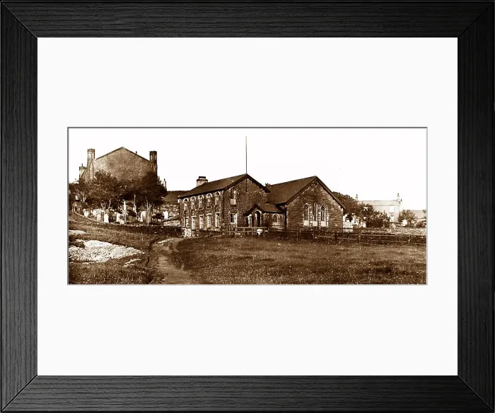 Framed Print : Goodshaw Church and School, early 1900s Framed Print : Goodshaw Church and School, early 1900s