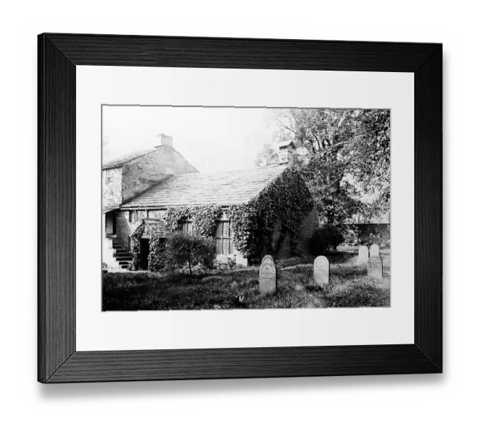 Framed Print : Friends Meeting House, Crawshawbooth, early 1900s Framed Print : Friends Meeting House, Crawshawbooth, early 1900s