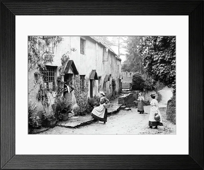 Framed Print : English rural idyll, probably Wiltshire, Victorian period Framed Print : English rural idyll, probably Wiltshire, Victorian period