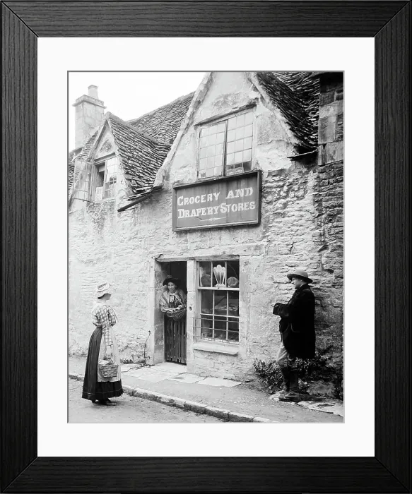 Framed Print : English rural idyll, probably Wiltshire, Victorian period Framed Print : English rural idyll, probably Wiltshire, Victorian period