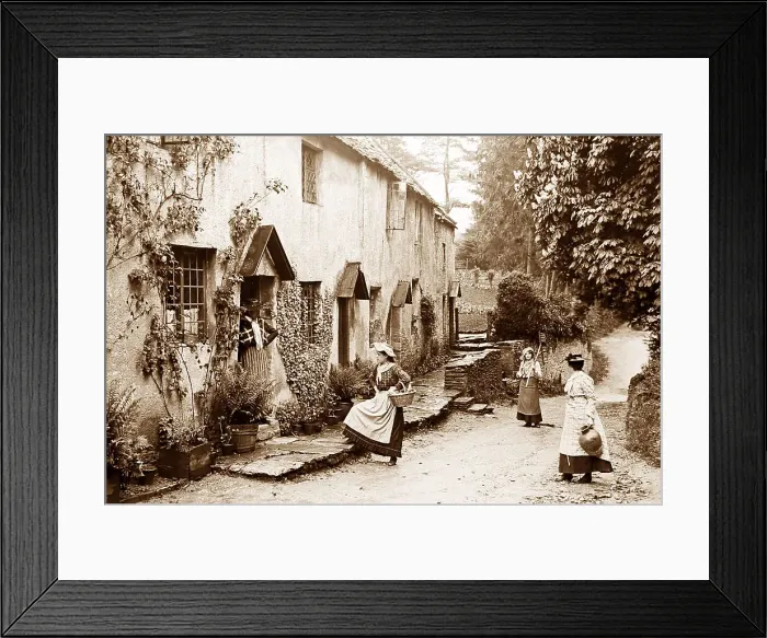 Framed Print : English rural idyll, probably Wiltshire, Victorian period Framed Print : English rural idyll, probably Wiltshire, Victorian period