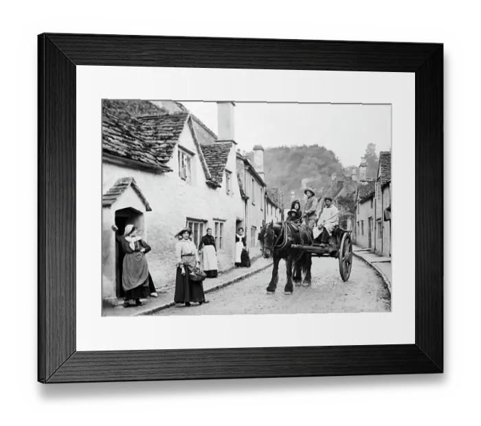 Framed Print : English rural idyll, probably Wiltshire, Victorian period Framed Print : English rural idyll, probably Wiltshire, Victorian period