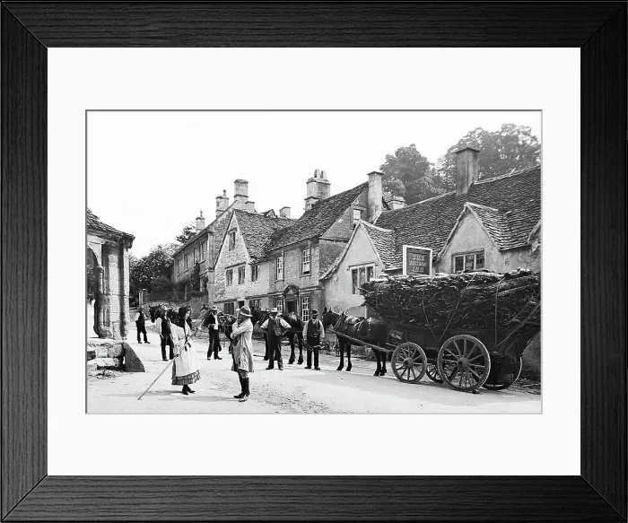 Framed Print : Castle Combe, Victorian period Framed Print : Castle Combe, Victorian period