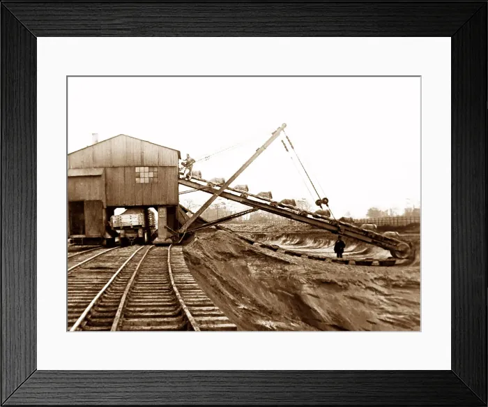Framed Print : Excavator at Latchford, Manchester Ship Canal Framed Print : Excavator at Latchford, Manchester Ship Canal