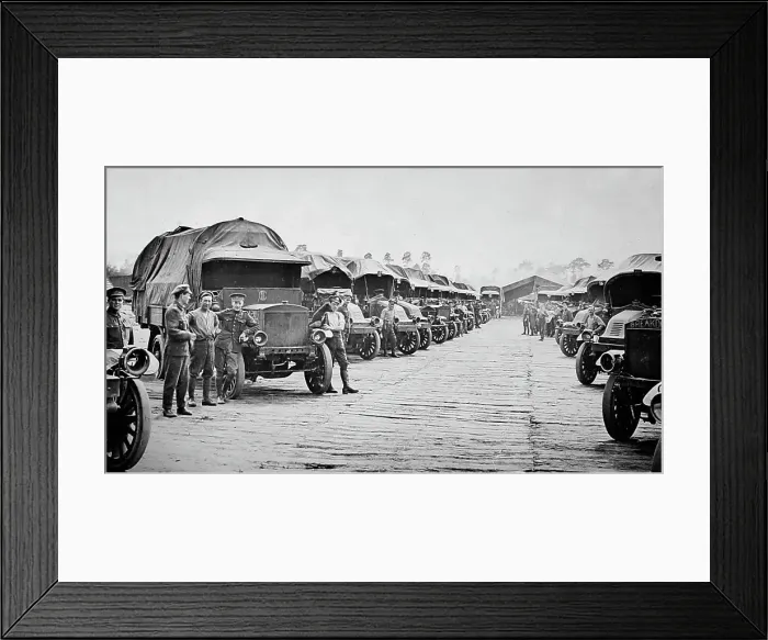 Framed Print : A British transport depot during WW1 Framed Print : A British transport depot during WW1