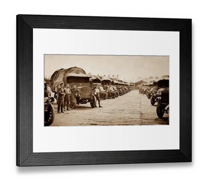 Framed Print : A British transport depot during WW1 Framed Print : A British transport depot during WW1