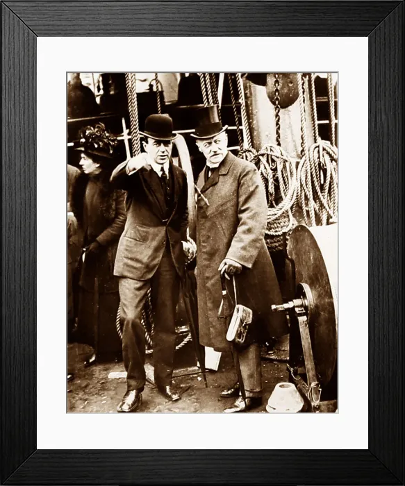 Framed Print : Captain Scott and the Earl of Altamont on the Terra Nova Framed Print : Captain Scott and the Earl of Altamont on the Terra Nova