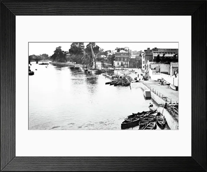 Framed Print : View from Richmond Bridge, Victorian period Framed Print : View from Richmond Bridge, Victorian period