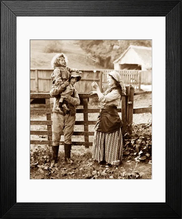 Framed Print : Rural idyll, England, Victorian period Framed Print : Rural idyll, England, Victorian period