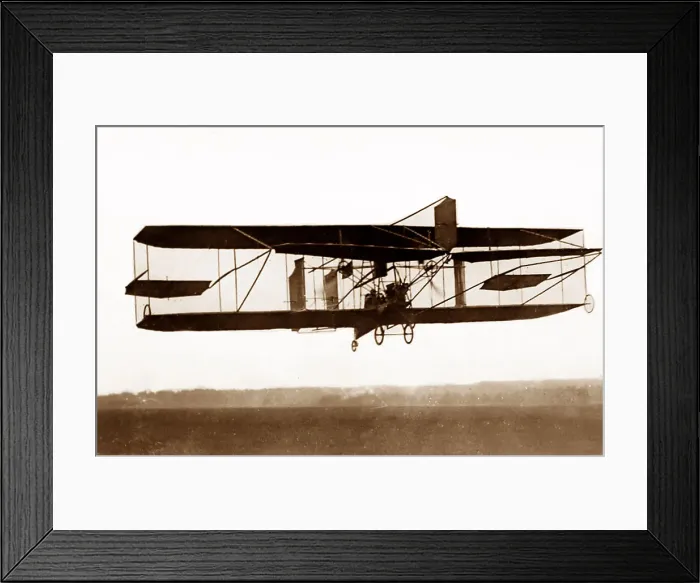 Framed Print : Colonel Cody flying his biplane, early 1900s Framed Print : Colonel Cody flying his biplane, early 1900s