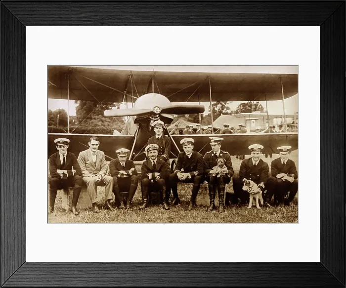 Framed Print : Royal Navy air crew, RNAS or RFC, early 1900s Framed Print : Royal Navy air crew, RNAS or RFC, early 1900s