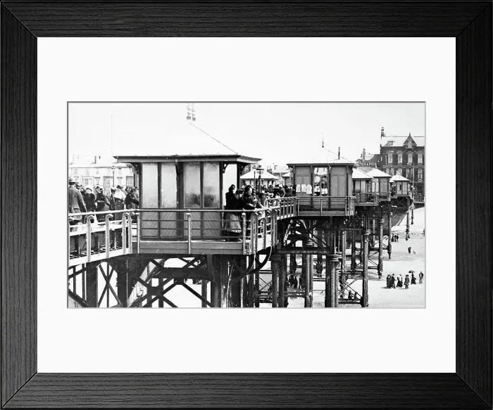 Framed Print : A Blackpool pier, Victorian period Framed Print : A Blackpool pier, Victorian period