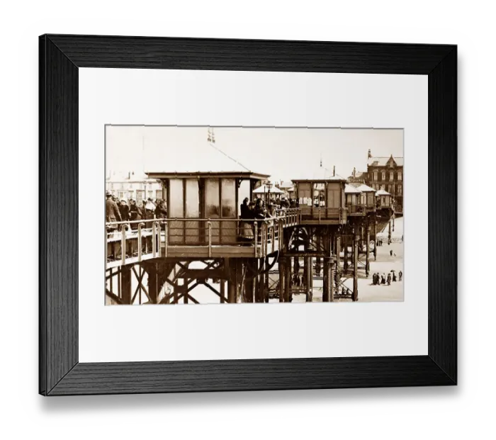 Framed Print : A Blackpool pier, Victorian period Framed Print : A Blackpool pier, Victorian period