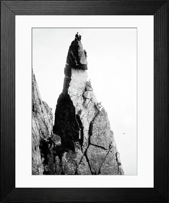 Framed Print : Climbing Great Gable in the Lake District, Victorian period Framed Print : Climbing Great Gable in the Lake District, Victorian period