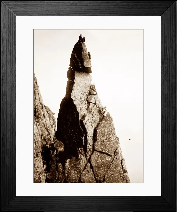 Framed Print : Climbing Great Gable in the Lake District, Victorian period Framed Print : Climbing Great Gable in the Lake District, Victorian period