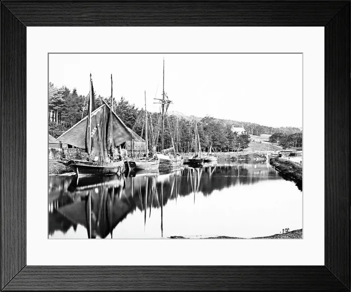 Framed Print : Crinan Canal at Ardrishaig, Victorian period Framed Print : Crinan Canal at Ardrishaig, Victorian period