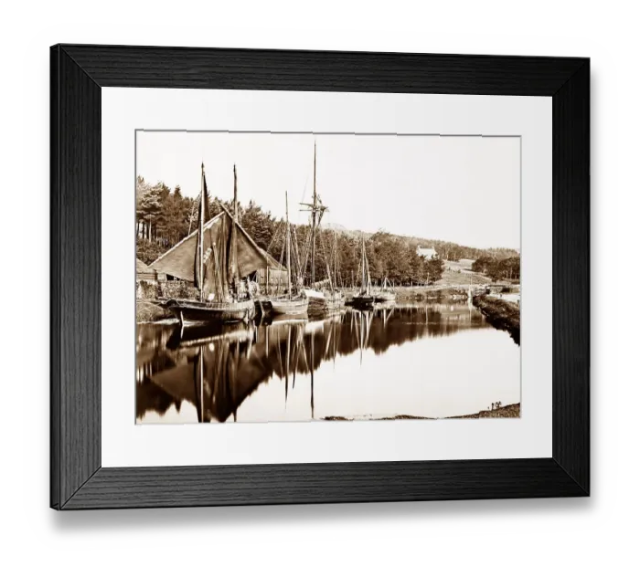 Framed Print : Crinan Canal at Ardrishaig, Victorian period