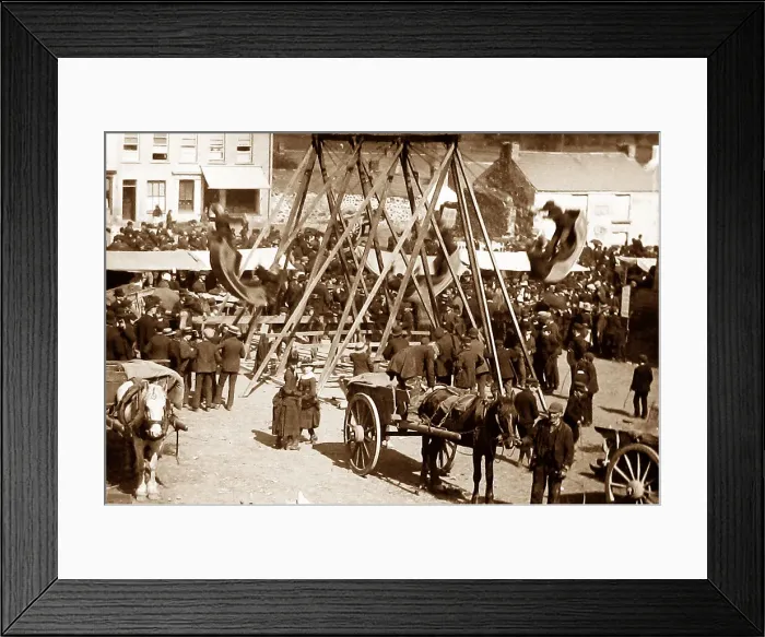 Framed Print : May Fair, Ballyclare, Ireland in 1883 Framed Print : May Fair, Ballyclare, Ireland in 1883