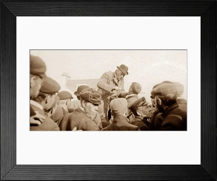 Framed Print : Travelling dentist, May Fair, Ballyclare, Ireland in 1883 Framed Print : Travelling dentist, May Fair, Ballyclare, Ireland in 1883
