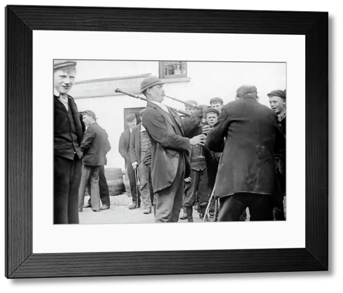 Framed Print : Piper, May Fair, Ballyclare, Ireland in 1883 Framed Print : Piper, May Fair, Ballyclare, Ireland in 1883
