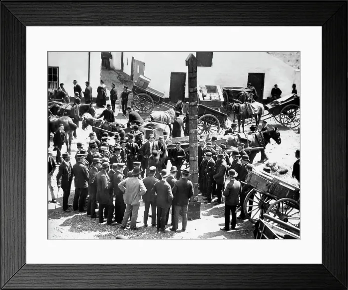 Framed Print : May Fair, Ballyclare, Ireland in 1883 Framed Print : May Fair, Ballyclare, Ireland in 1883