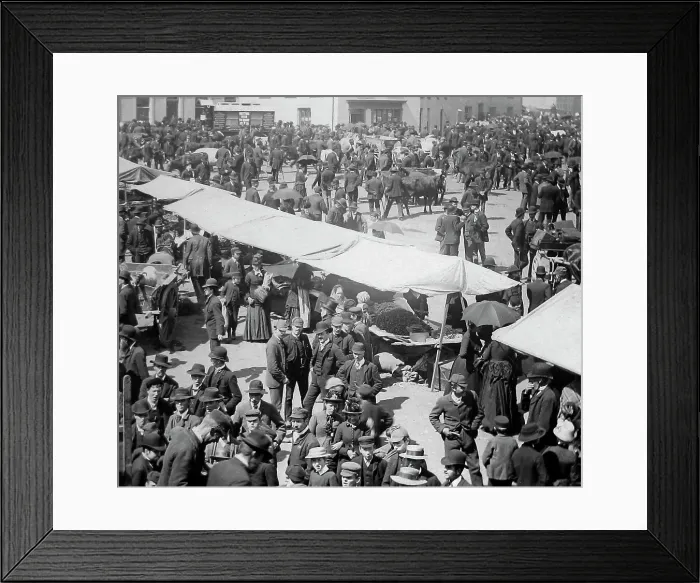 Framed Print : May Fair, Ballyclare, Ireland in 1883 Framed Print : May Fair, Ballyclare, Ireland in 1883