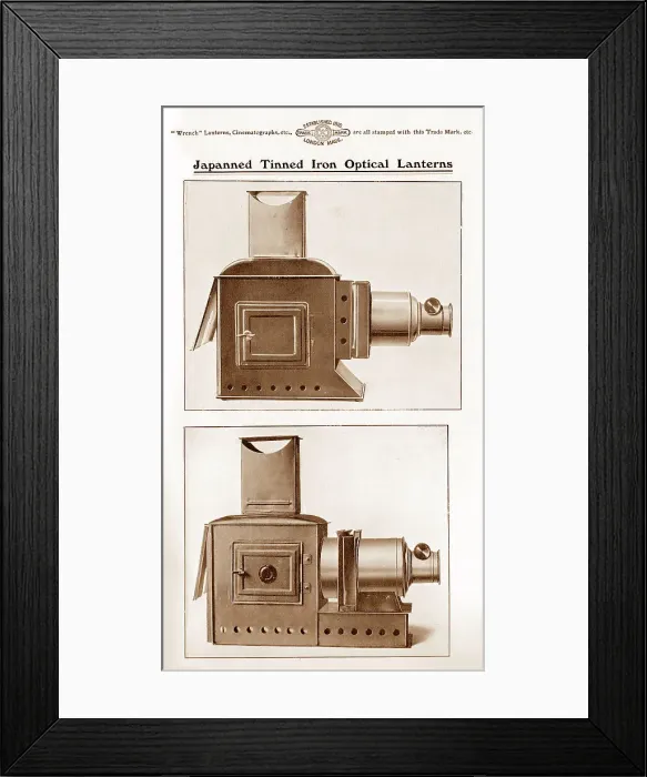 Framed Print : Slide Movie Japanned Tin Victorian Magic Lantern Framed Print : Slide Movie Japanned Tin Victorian Magic Lantern