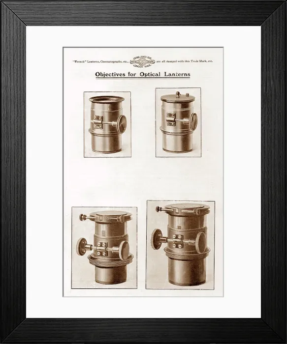 Framed Print : Wrench magic lantern projector objective lenses Framed Print : Wrench magic lantern projector objective lenses