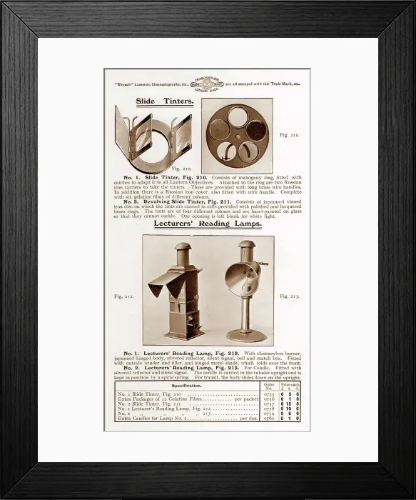 Framed Print : Wrench lecturers reading lamp for magic lantern show Framed Print : Wrench lecturers reading lamp for magic lantern show