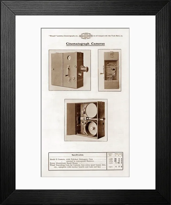 Framed Print : Wrench cinematograph camera Framed Print : Wrench cinematograph camera