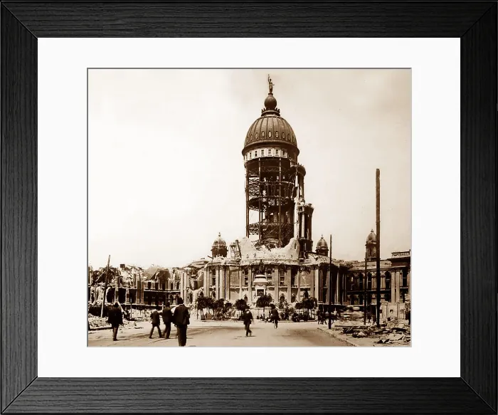 Framed Print : City Hall, San Francisco Earthquake, 1906 Framed Print : City Hall, San Francisco Earthquake, 1906