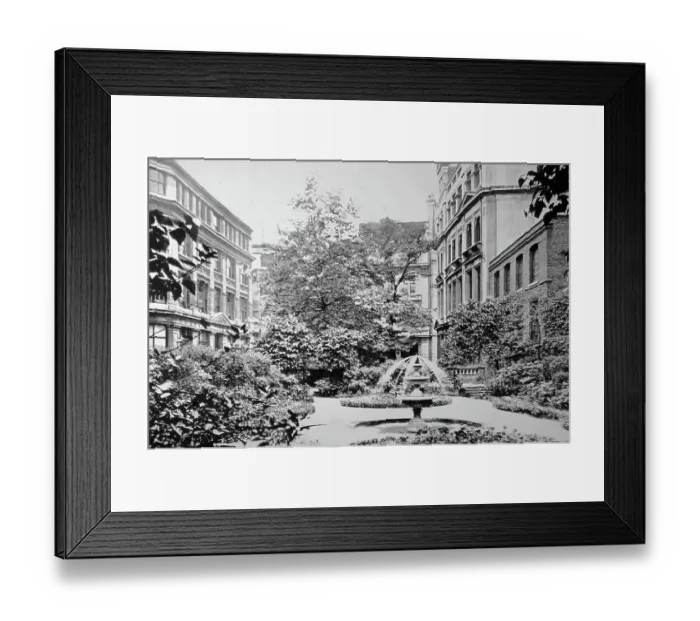 Framed Print : The Gardens, Drapers Hall, London, Victorian period Framed Print : The Gardens, Drapers Hall, London, Victorian period