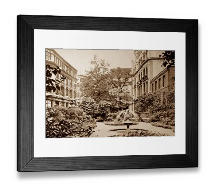 Framed Print : The Gardens, Drapers Hall, London, Victorian period Framed Print : The Gardens, Drapers Hall, London, Victorian period