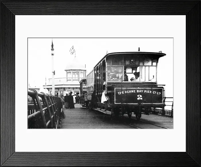 Framed Print : Herne Bay Pier tramway, probably early 1900s Framed Print : Herne Bay Pier tramway, probably early 1900s