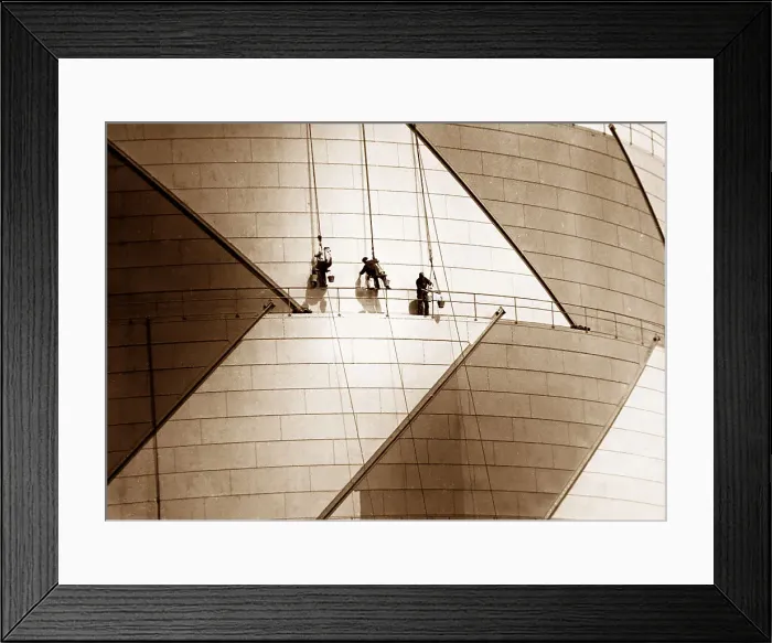 Framed Print : Painting a gasometer probably 1920s Framed Print : Painting a gasometer probably 1920s