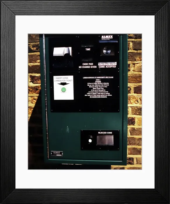 Framed Print : Parking ticket vending machine, London Framed Print : Parking ticket vending machine, London