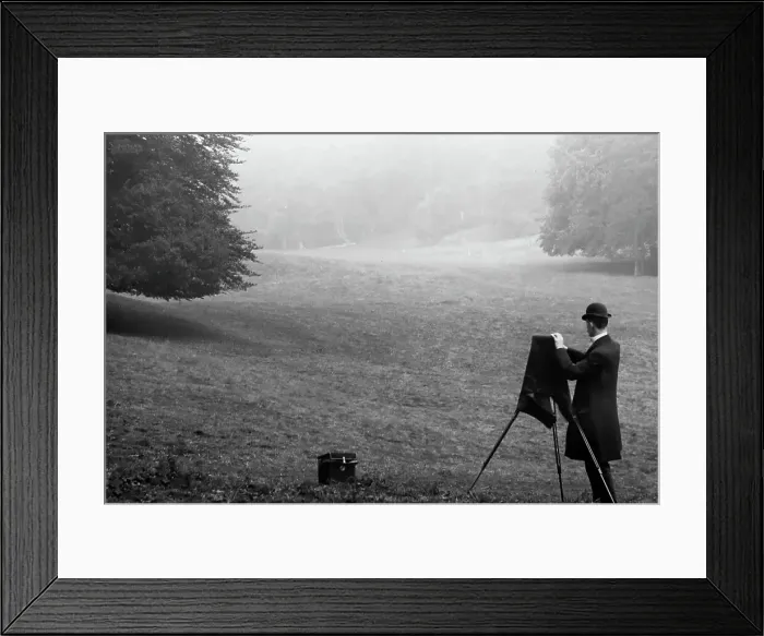 Framed Print : Photographer in Knole Park, Sevenoaks, Victorian period Framed Print : Photographer in Knole Park, Sevenoaks, Victorian period
